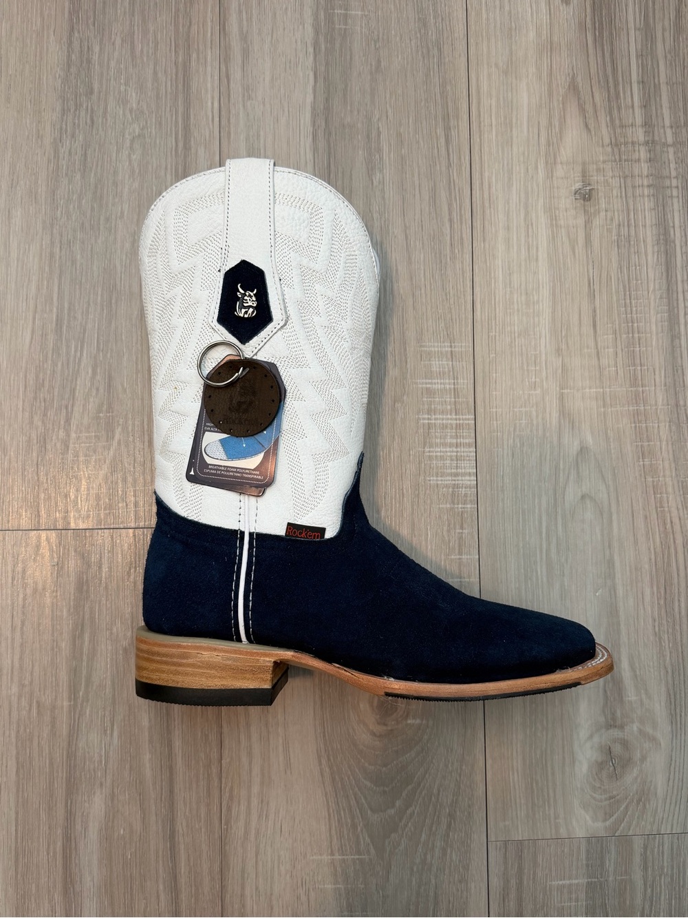 BRAND NEW ROCK’EM Men's Navy Suede Western Boot